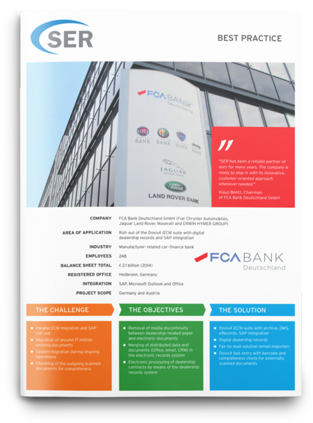 FCA Bank: Automotive financing with ECM