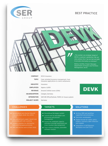 DEVK: Process-centric insurance management