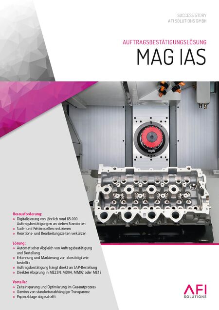 MAG IAS verarbeitet Auftragsbestätigungen effizient