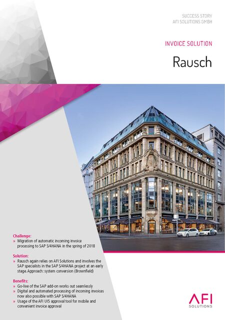 Chocolate Manufacturer Rausch Opts for Incoming Invoice Solution