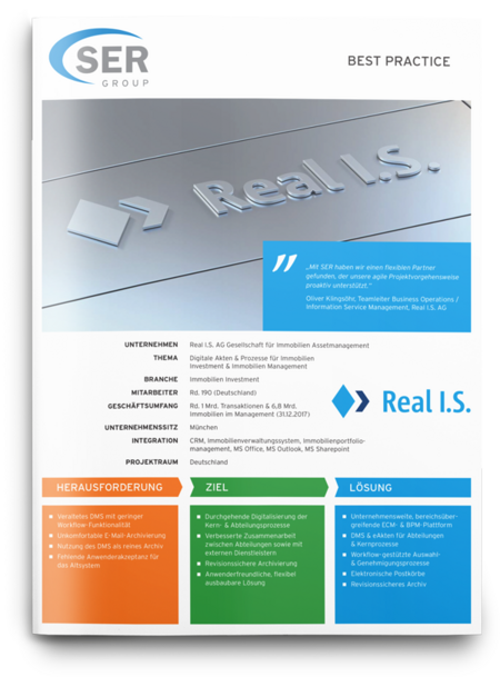 Real I.S.: Digitales Immobilien Invest­ment & Immobilien Management