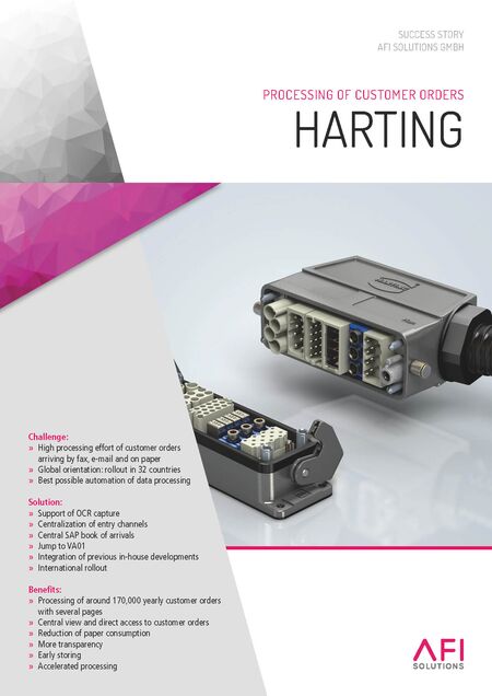 170,000 Orders per Year: HARTING Relies on Automation