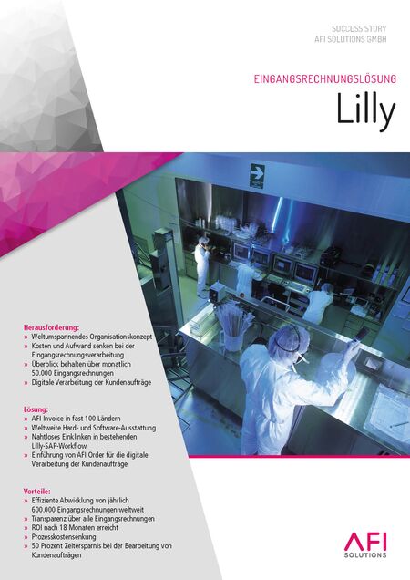 Eli Lilly: Verarbeitet über 50.000 Rechnungen monatlich