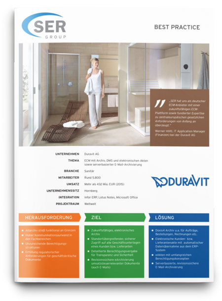 Duravit: Zukunftsfähige ECM-Plattform