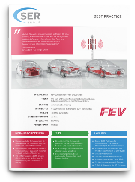 FEV Europe: Mit ECM & Change Management in die Zukunft