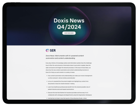 Doxis News Q4/2024 - Work smarter with intelligent support from Doxis ICA