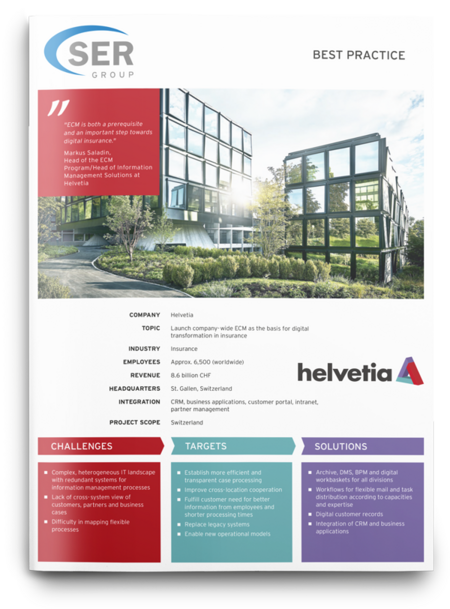 Helvetia Versicherungen: Digital transformation with ECM