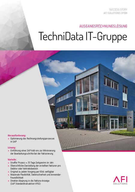Effiziente Ausgangsrechnungslösung für die TechniData IT-Gruppe