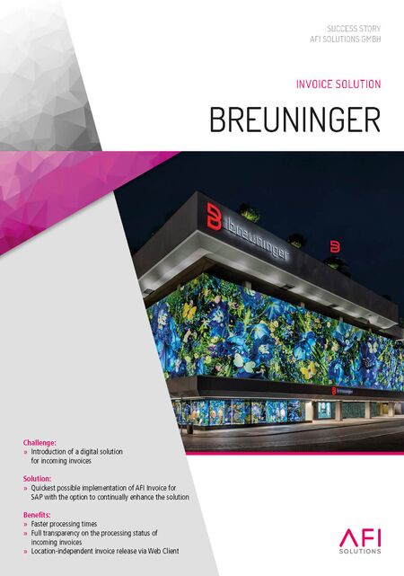 Efficient invoice processing at Breuninger