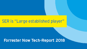 SER ist „Large established player“ im  Forrester Now Tech-Report 2018