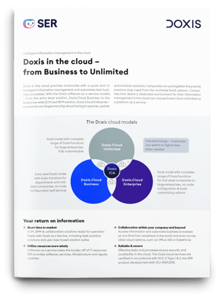 Doxis in der Cloud – von Business bis Unlimited
