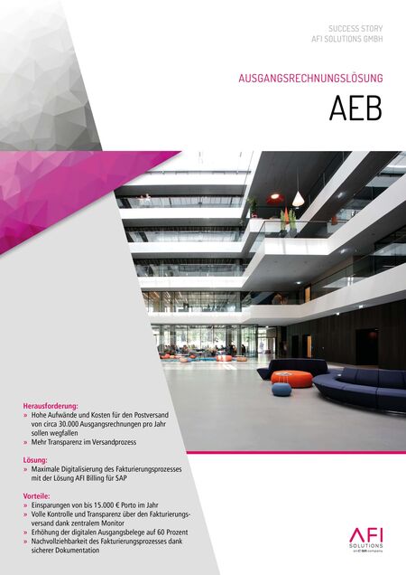 AEB: Ausgangsrechnungen digital versenden und 80% sparen