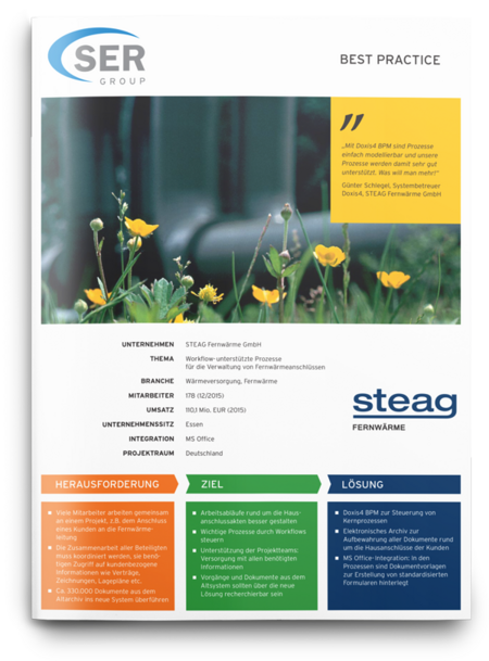 STEAG: Digitale Prozesse für die Ver­waltung von Fernwärme­anschlüssen