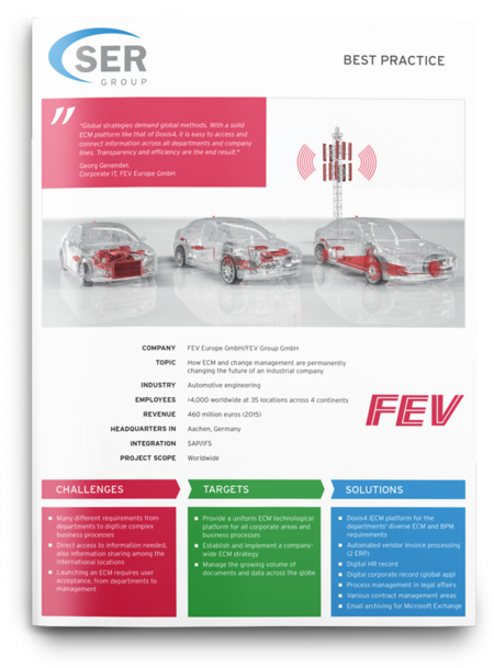 FEV Europe: Fit for the future with ECM & change management