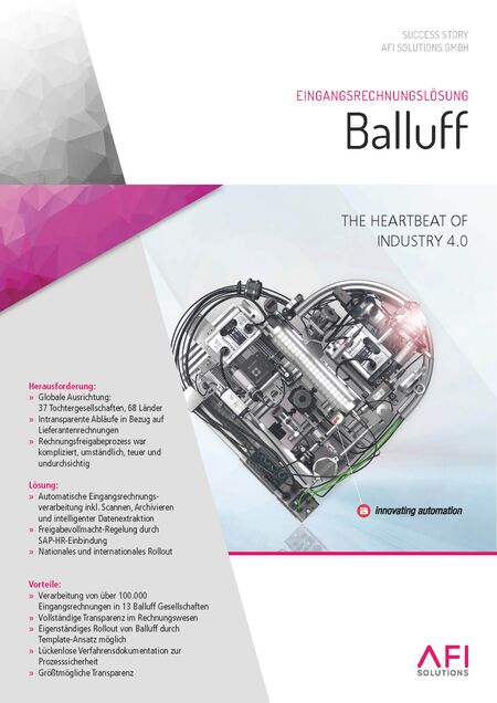 Balluff automatisiert Eingangsrechnungsverarbeitung