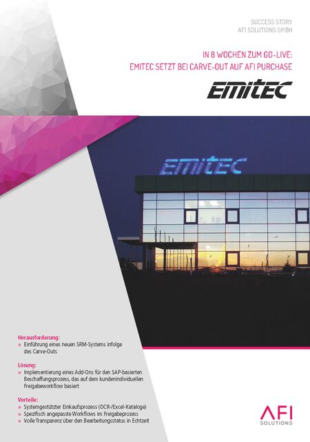 In 8 Wochen zum Go-Live: Emitec setzt auf AFI Purchase