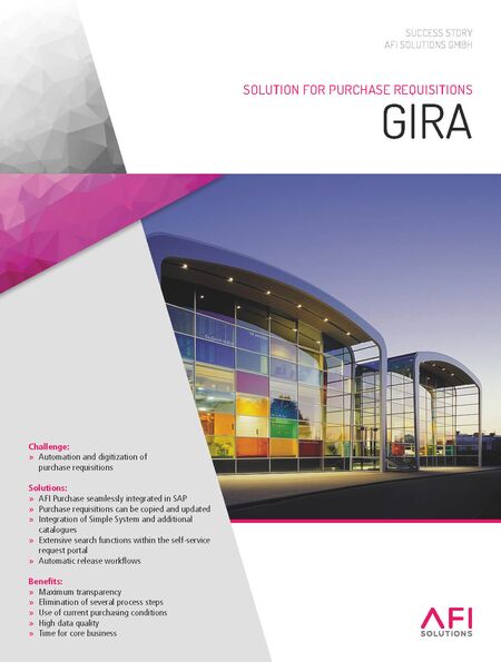 Gira Processes Requirements Smartly – With AFI Purchase