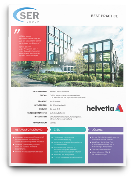 Helvetia Versicherungen: Digitale Transformation mit ECM