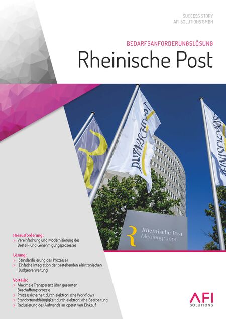 Effiziente Bedarfsanforderungslösung für die Rheinische Post