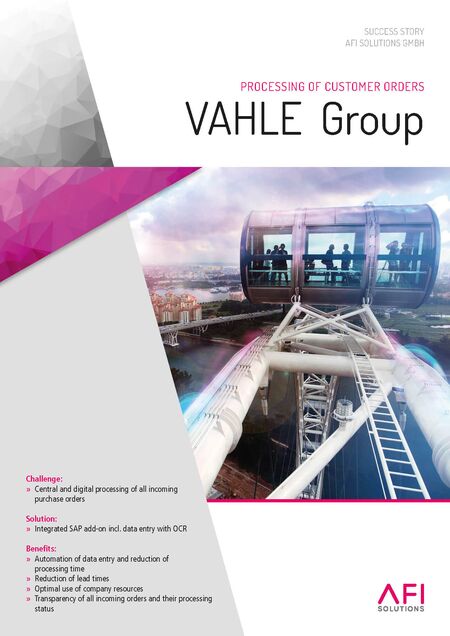 Vahle: Fully Automated Order Entry