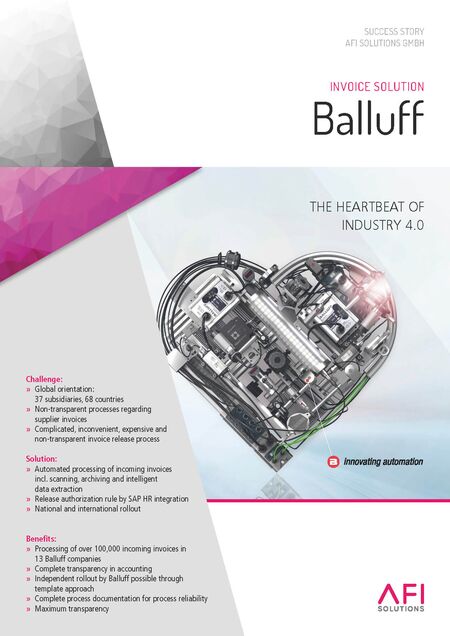 Balluff automates incoming invoice processing