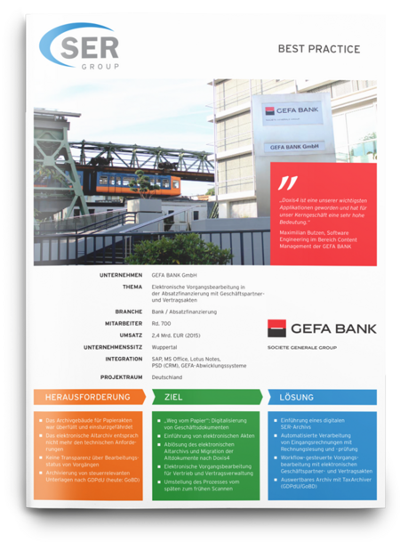 GEFA BANK: Digitale Vorgangs­bearbeitung in der Absatzfinanzierung