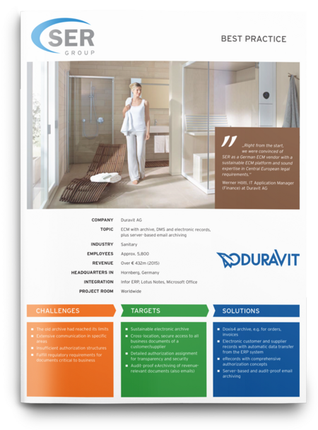 Duravit: Future-oriented ECM platform
