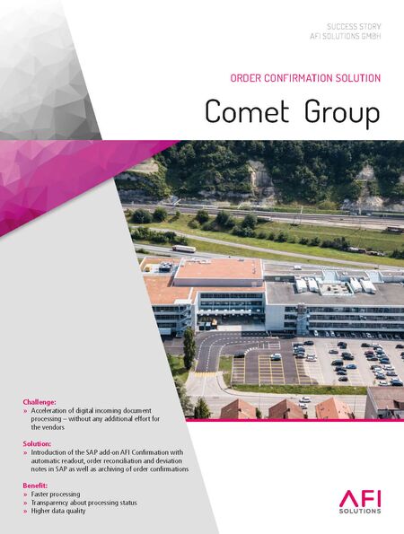 Comet relies on order confirmation solution for SAP